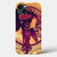 Jugendstil Alphonse Mucha Donna Ristorante La Lanc