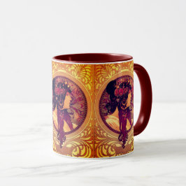 Jugendstil Alphonse Mucha Donna Ristorante La Lanc Tasse