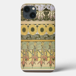 Jugendstil Alphonse Mucha Fuchsie Sonnenblume Flor Case-Mate iPhone Hülle