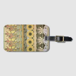 Jugendstil-Alphonse mucha fuschia Gepäckanhänger