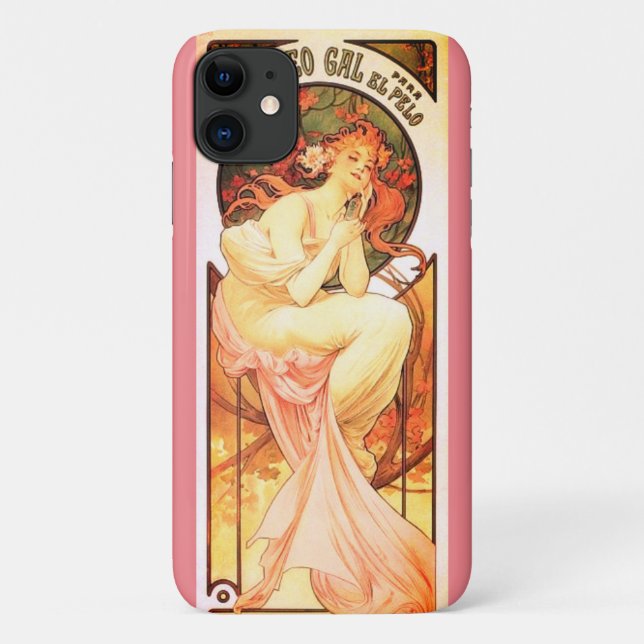 Jugendstil-Alphonse Mucha Parfüm Case-Mate iPhone Hülle (Rückseite)