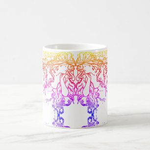 Jugendstil Alphonse Mucha Salon Frau farbenfroh Kaffeetasse