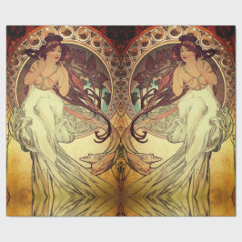 Jugendstil Alphonse Mucha Vintage Jugendstil Geschenkpapier
