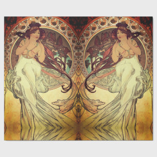 Jugendstil Alphonse Mucha Vintage Jugendstil Geschenkpapier