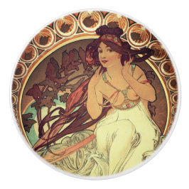 Jugendstil Alphonse Mucha Vintage Jugendstil Keramikknauf