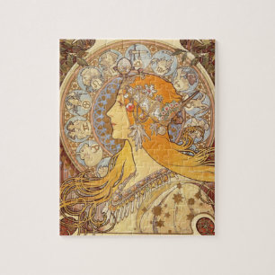Jugendstil Alphonse Mucha Zodiac Rätsel Puzzle