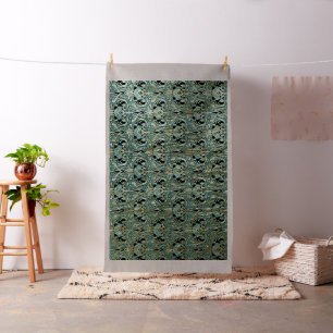 Jugendstil, aquamarin, Gold, Muster, Belle époque Stoff