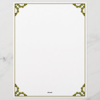 Jugendstil-Aquarell-grüne Blätter