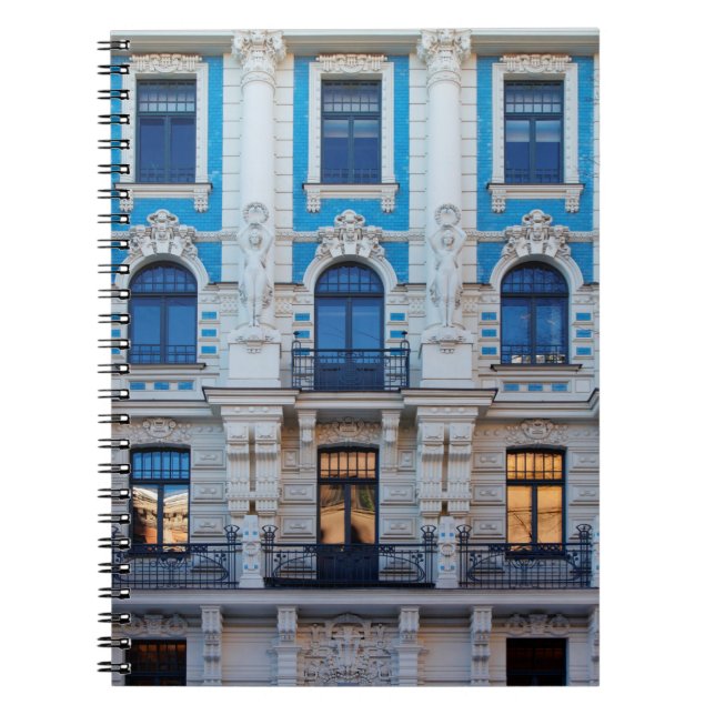 Jugendstil-Architektur in Riga, Lettland Notizblock (Vorderseite)
