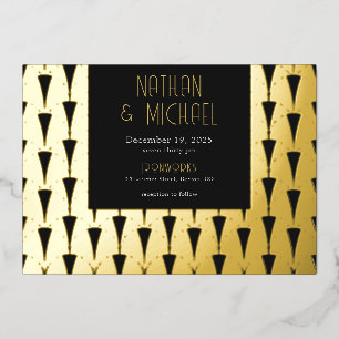 Jugendstil Art Deco Folieneinladung