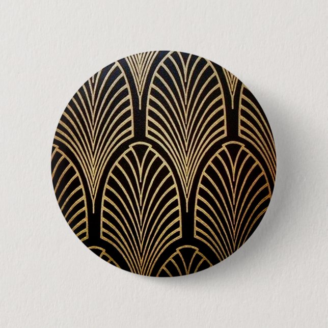 Jugendstil, Art Deko, Fanmuster, Bronze, Gold, bl Button (Vorderseite)