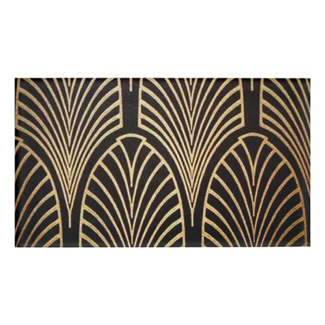 Jugendstil, Art Deko, Fanmuster, Bronze, Gold, bl Namenschild (Vorderseite)