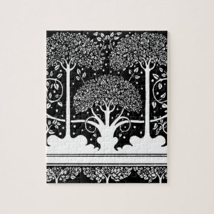 Jugendstil-Baum Bartmuster Beardsley Puzzle