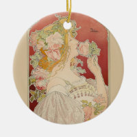 Jugendstil Belle Époque Dame Rosen Livemont