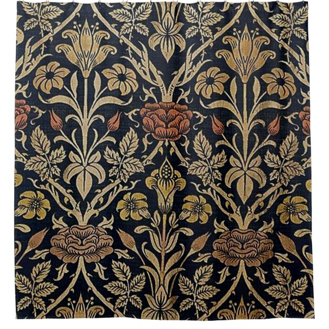 Jugendstil, Belle Epoque, Vintag, schick, Wiege Duschvorhang (Vorderseite)