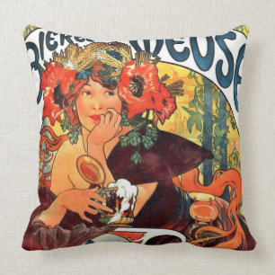 Jugendstil-Bierwerbung 1897 Kissen