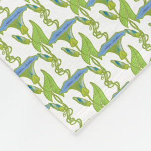 Jugendstil-Blau Ipomoea Tapetenwerfer Fleecedecke