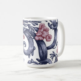 Jugendstil Blau Rosa Tasse