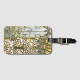Jugendstil-Blume Alphonse mucha Kunstvoll wandern Gepäckanhänger