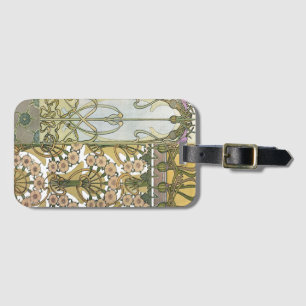 Jugendstil-Blume Alphonse mucha Kunstvoll wandern Gepäckanhänger