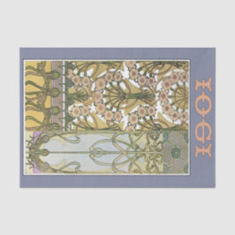 Jugendstil-Blume Alphonse mucha Kunstvoll wandern Seidenpapier