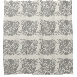 Jugendstil-Blume Blumenminimalismus Duschvorhang