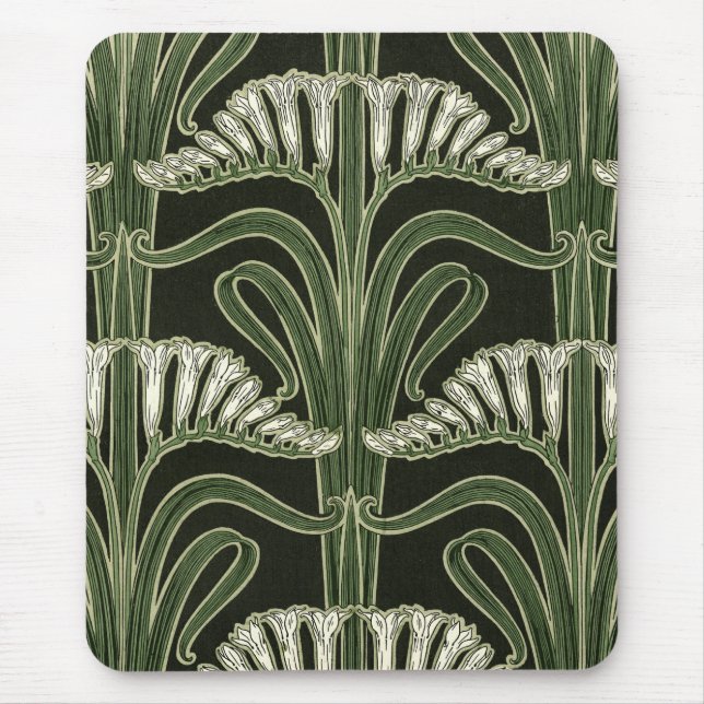 Jugendstil-Blume Design - Mousepad (Vorne)