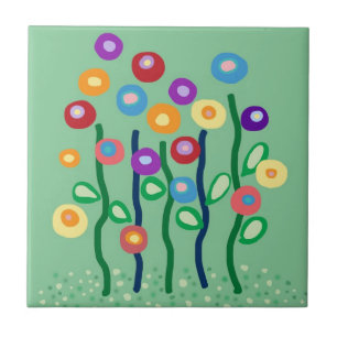 Jugendstil-Blume Fliese