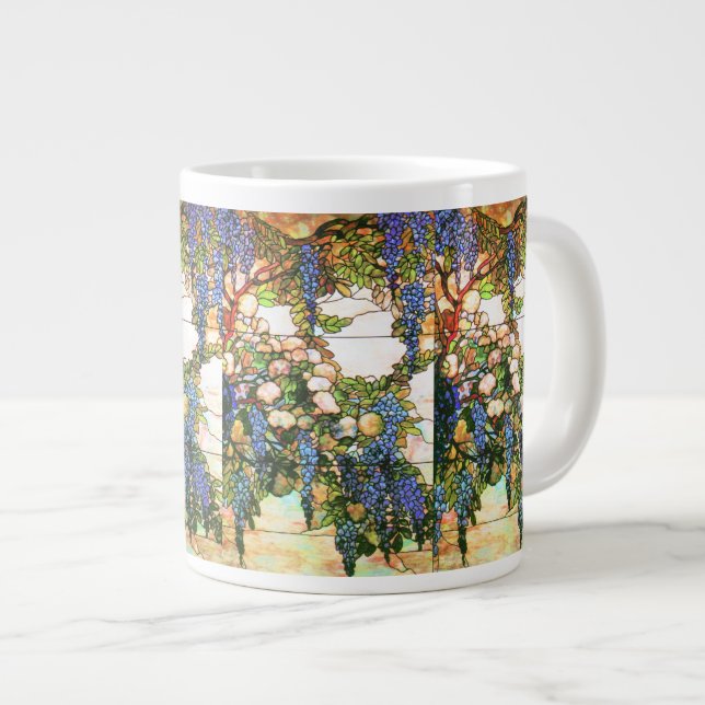Jugendstil-Blume Jumbo-Tasse (Vorderseite Rechts)