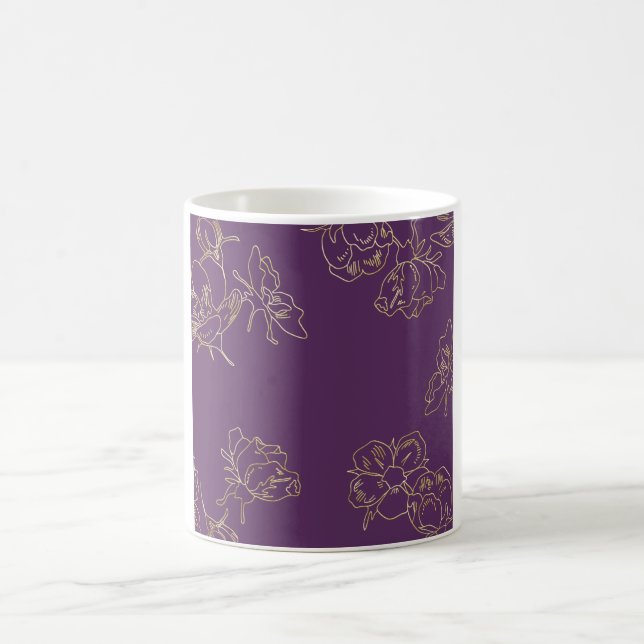 Jugendstil-Blume Kaffeetasse (Mittel)