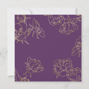 Jugendstil-Blume Karte
