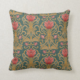 Jugendstil-Blume Kissen