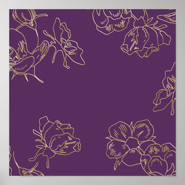 Jugendstil-Blume Poster (Vorne)