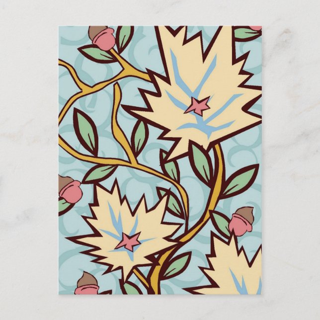 Jugendstil-Blume Postkarte (Vorderseite)