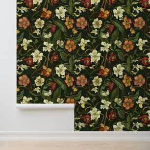 Jugendstil-Blumen Tapete