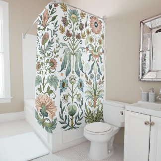 Jugendstil-Blumendesign 402 Blumen Duschvorhang