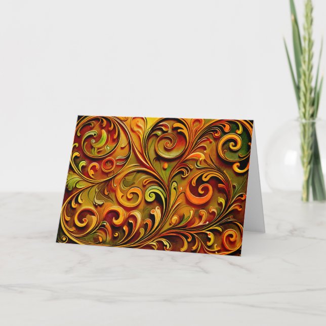Jugendstil-Blumendesign Karte (Vorderseite)