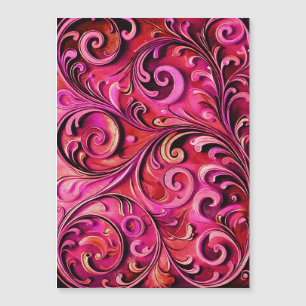 Jugendstil-Blumendesign Rostige Rose Magnetkarte