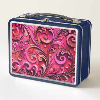 Jugendstil-Blumendesign Rostige Rose Metall Brotdose