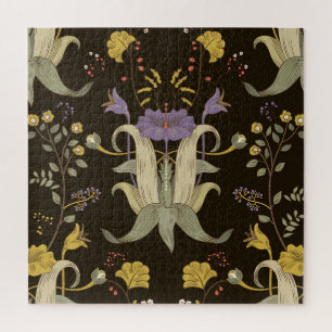 Jugendstil Blumendesign: Vintage-Muster Puzzle