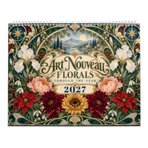 Jugendstil-Blumenkalender 2027 Kalender