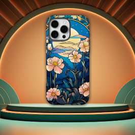 Jugendstil-Blumenmotive inspiriert iPhone 16 Pro Max Hülle