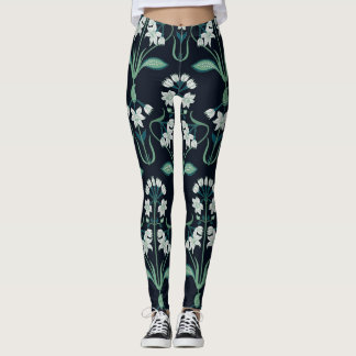 Jugendstil-Blumenmuster, abstrakt nahtlos. Leggings