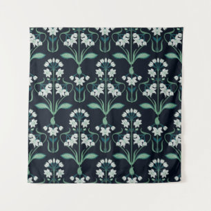 Jugendstil-Blumenmuster, abstrakt nahtlos. Wandteppich