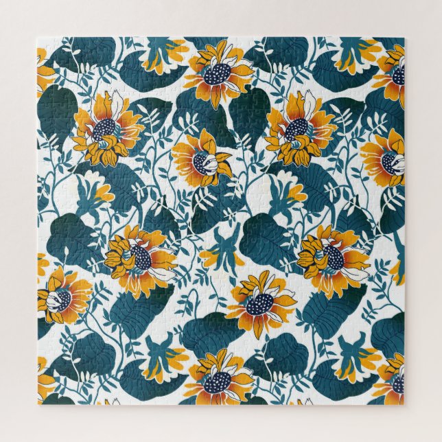 Jugendstil, Blumenmuster. Puzzle (Vertikal)