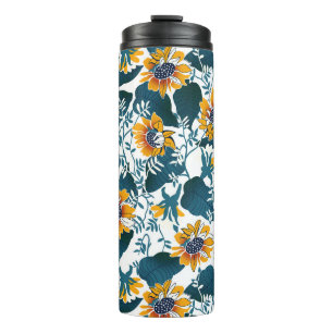 Jugendstil, Blumenmuster. Thermosbecher