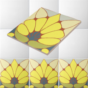 Jugendstil-Blumenmusterfries Fliese