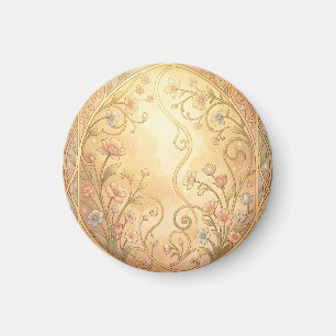 Jugendstil-Blumenrahmen Vintage-Ornamentrahmen Magnet