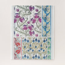 Jugendstil-Blumenstrauß-Blume Textilkunst