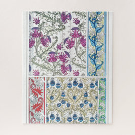 Jugendstil-Blumenstrauß-Blume Textilkunst Puzzle